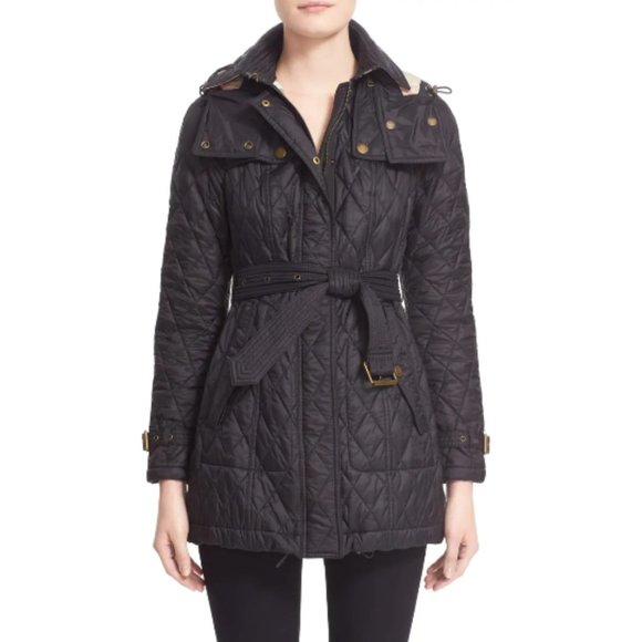 Burberry Jackets & Blazers - Burberry 'Finsbridge' Belted Quilted Jacket